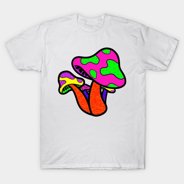 Vibrant Mushroom T-Shirt by JimmyG